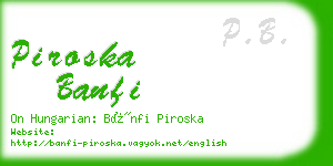 piroska banfi business card